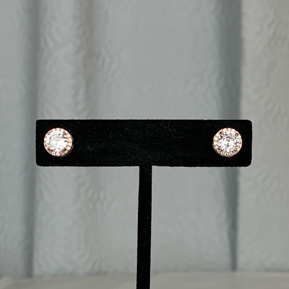 3/$10 Round & Square CZ Stud Earrings Various Colors - Picture 7 of 7